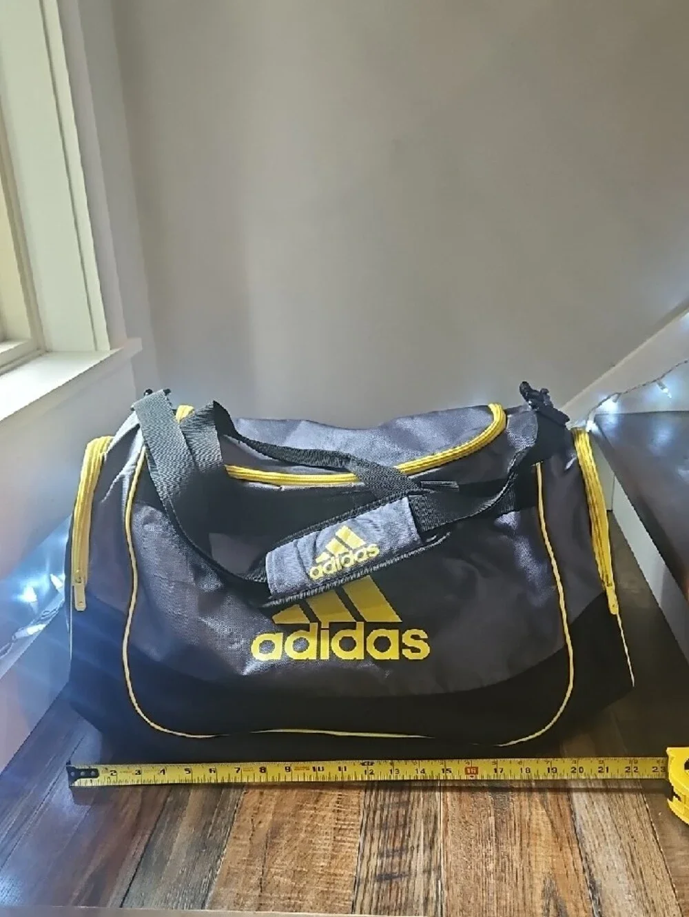 adidas Black and Yellow Sports‎ Duffel Bag